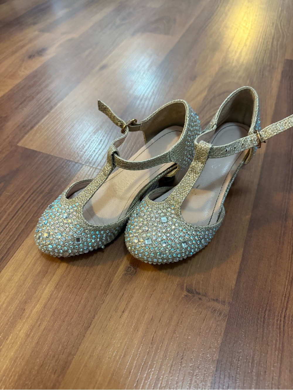 Sparkling T-Strap Girls Dress Heels